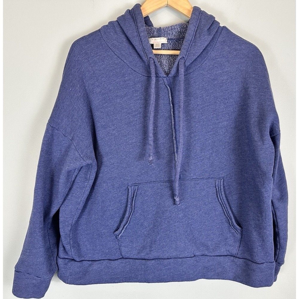 Free People FP Movement Blue Hoodie Work It Out Oversized Sweatshirt M Cozy